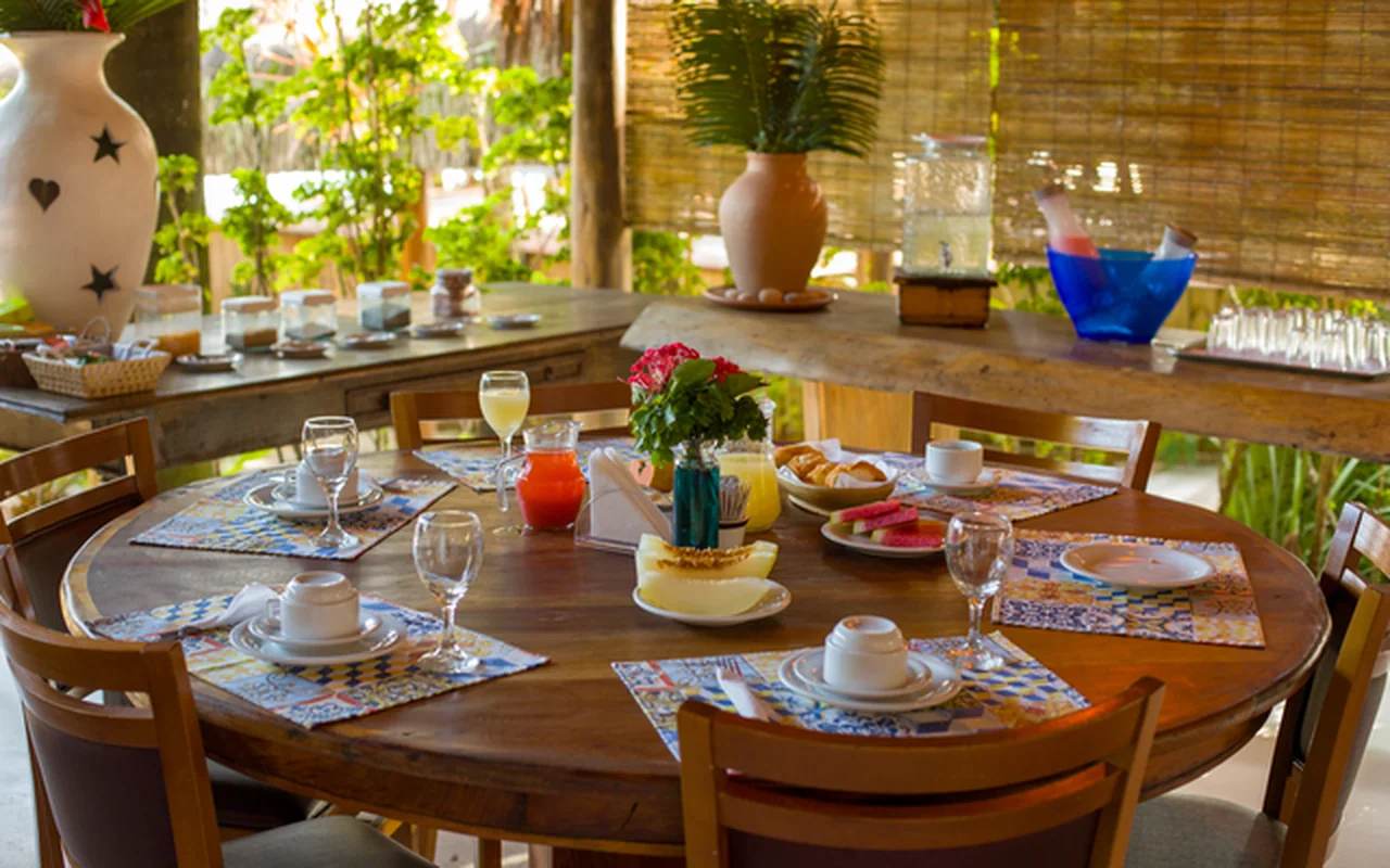 Mesa de café da manhã no Quinta do Porto