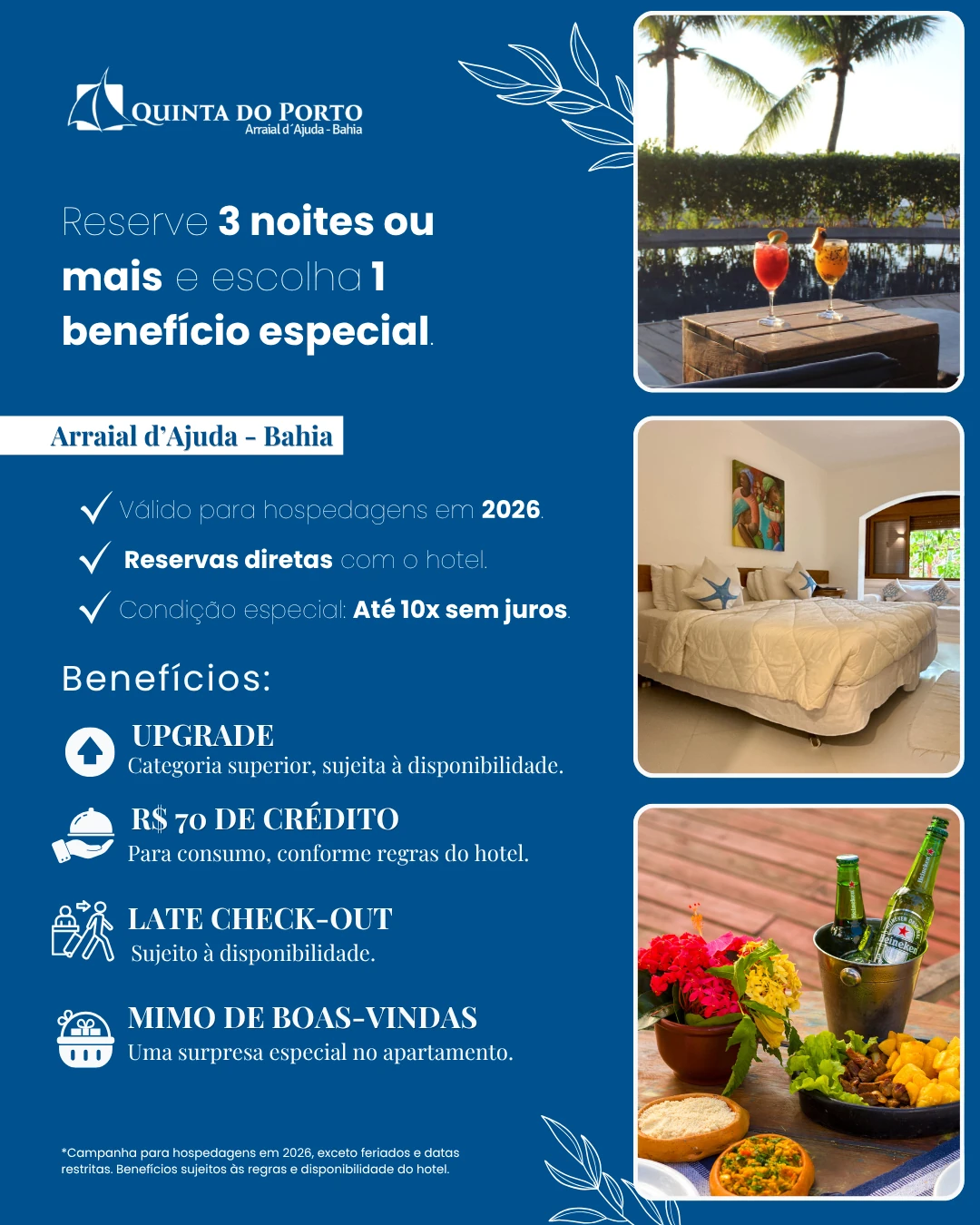 Reserve 3 noites ou mais e receba um benefício especial