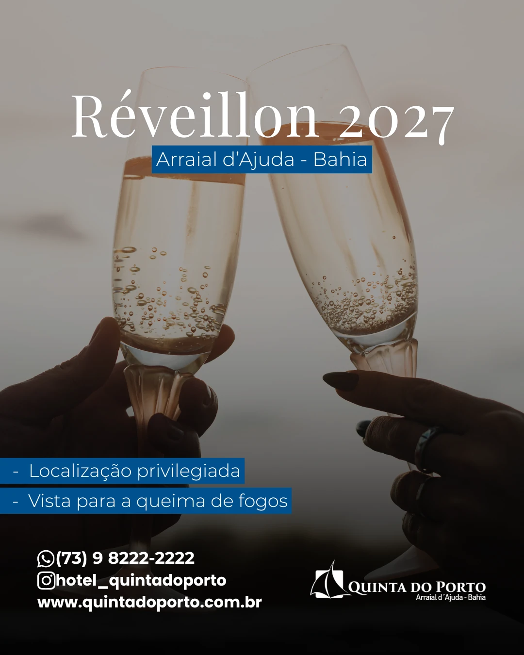 Réveillon 2027 no Quinta do Porto